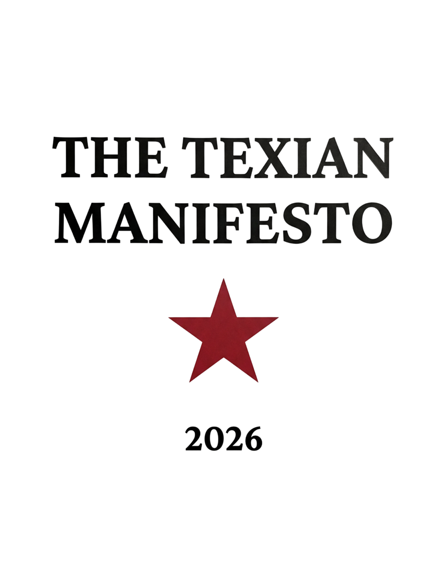 The cover of The Texian Manifesto.
